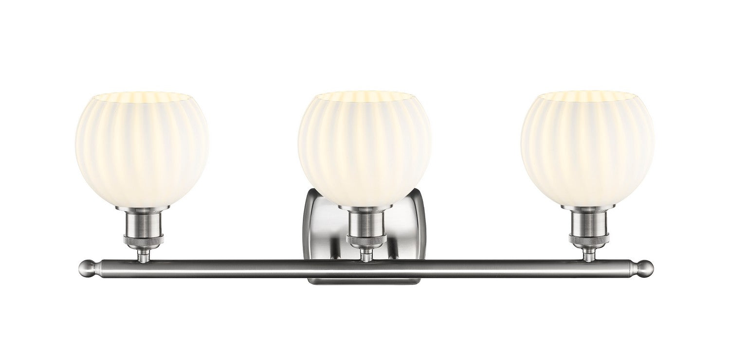 Innovations 516-3W-SN-G1217-6WV LED Bath Vanity, Brushed Satin Nickel