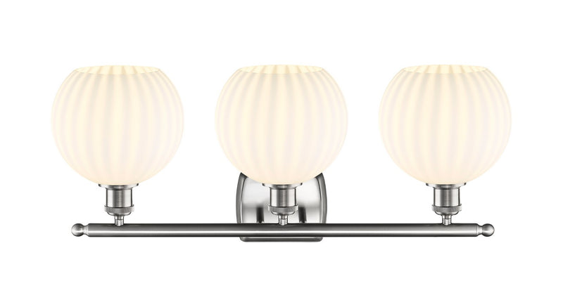 Innovations 516-3W-SN-G1217-8WV LED Bath Vanity, Brushed Satin Nickel