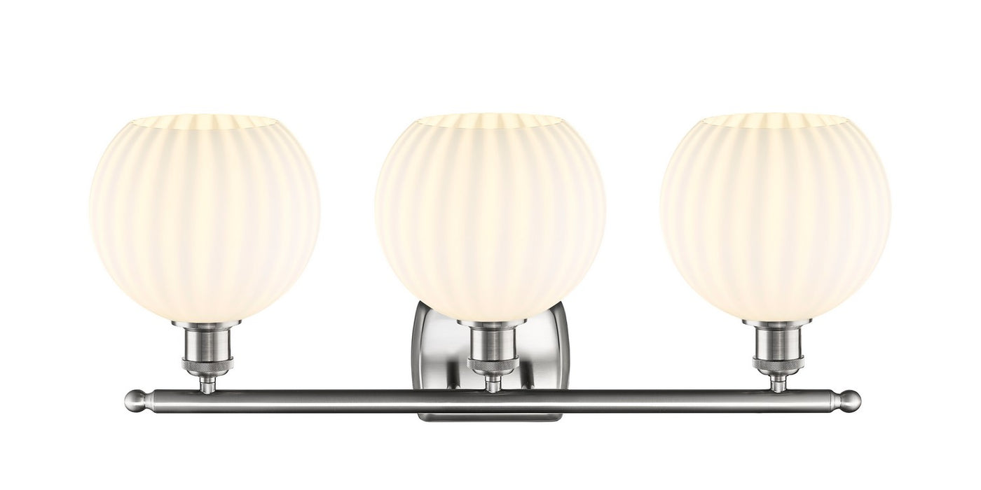 Innovations 516-3W-SN-G1217-8WV LED Bath Vanity, Brushed Satin Nickel