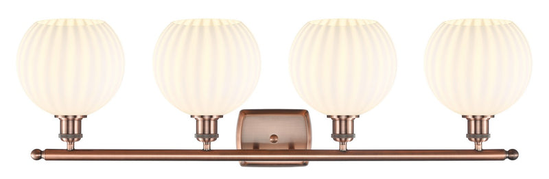 Innovations 516-4W-AC-G1217-8WV LED Bath Vanity, Antique Copper