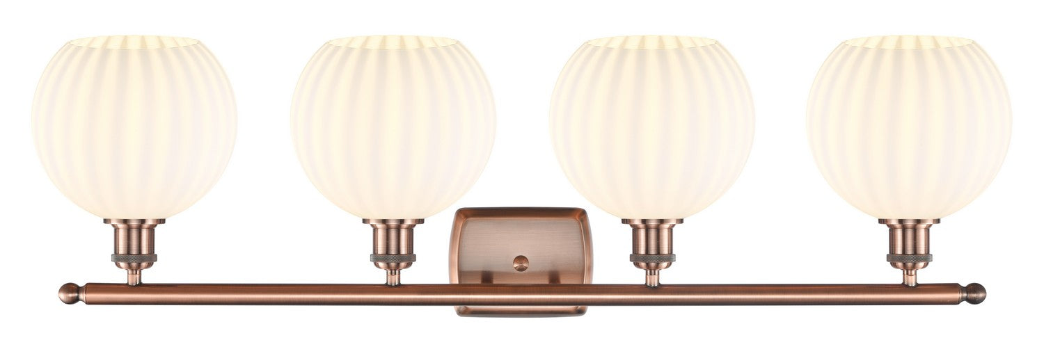 Innovations 516-4W-AC-G1217-8WV LED Bath Vanity, Antique Copper