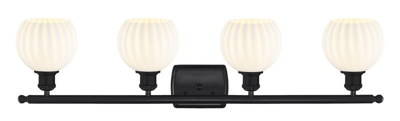 Innovations 516-4W-BK-G1217-6WV LED Bath Vanity, Matte Black