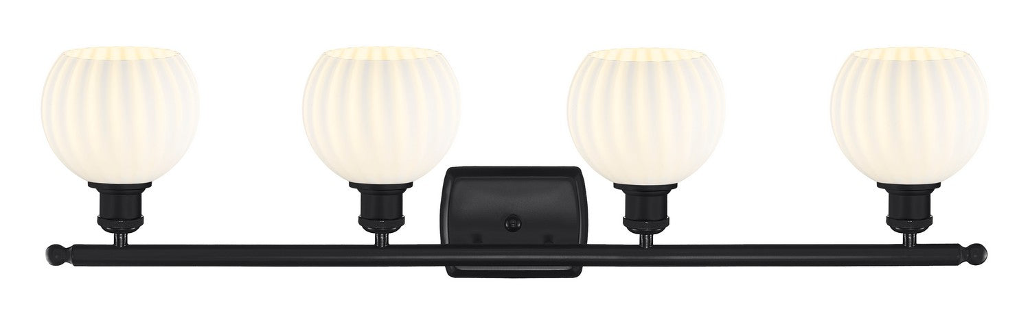 Innovations 516-4W-BK-G1217-6WV LED Bath Vanity, Matte Black