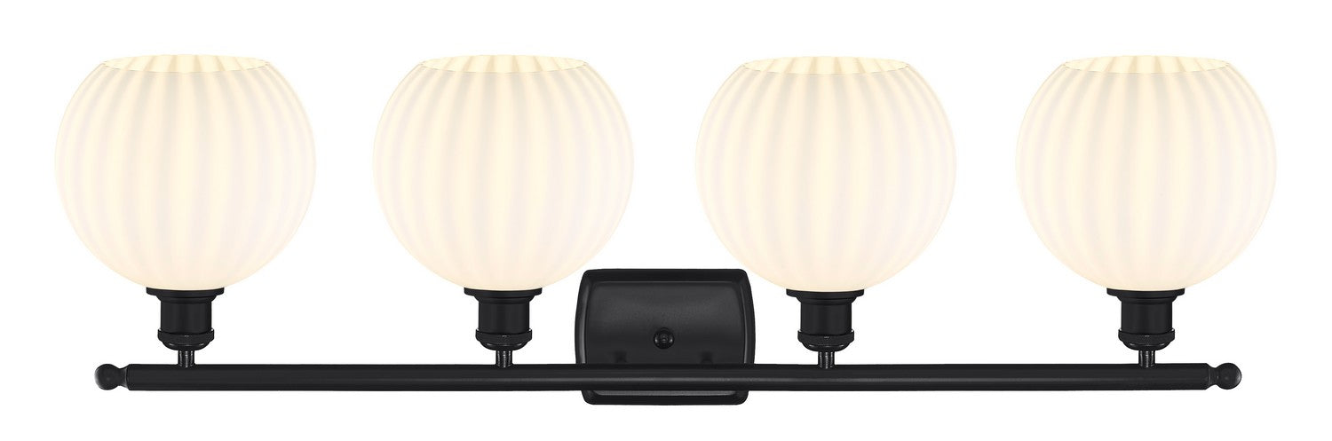 Innovations 516-4W-BK-G1217-8WV LED Bath Vanity, Matte Black