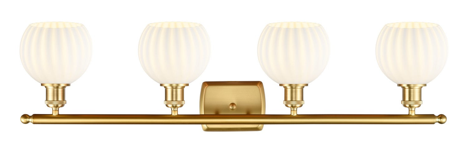 Innovations 516-4W-SG-G1217-6WV LED Bath Vanity, Satin Gold