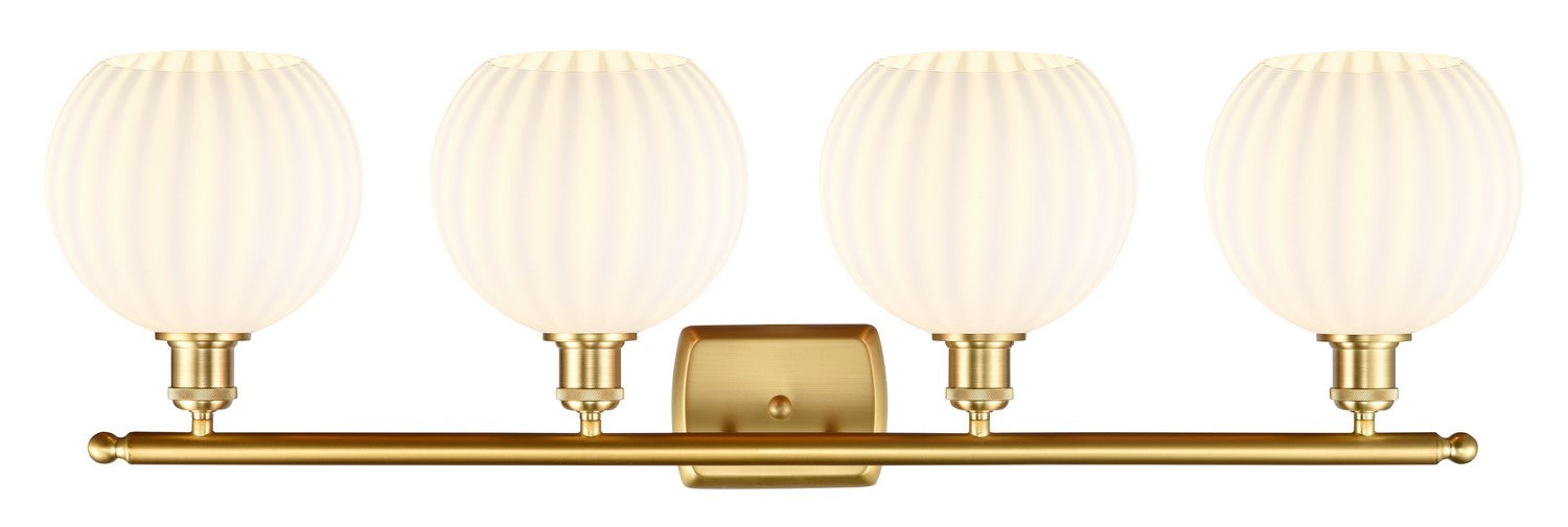 Innovations 516-4W-SG-G1217-8WV LED Bath Vanity, Satin Gold