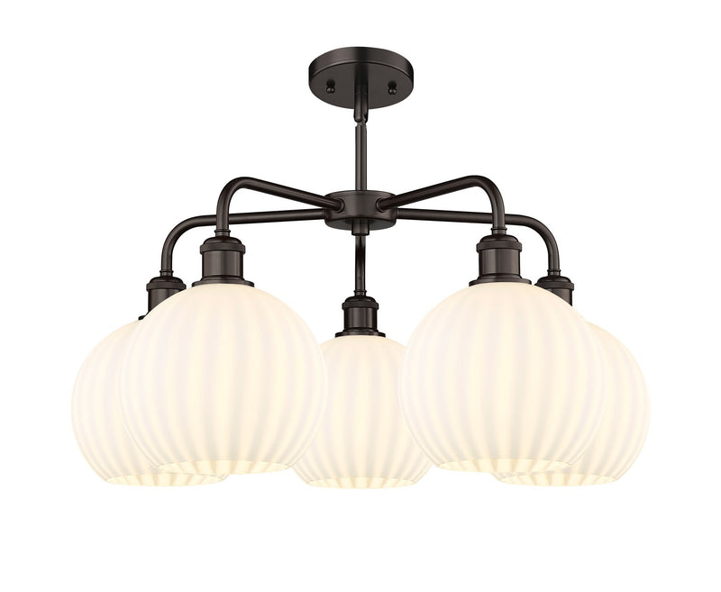 Innovations 516-5CR-OB-G1217-8WV LED Chandelier, Oil Rubbed Bronze