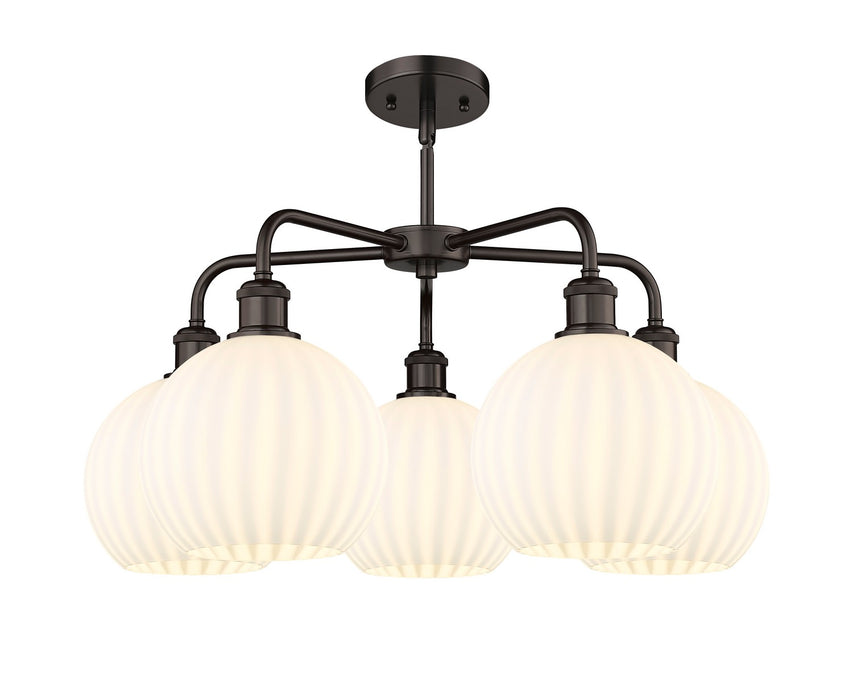 Innovations 516-5CR-OB-G1217-8WV LED Chandelier, Oil Rubbed Bronze