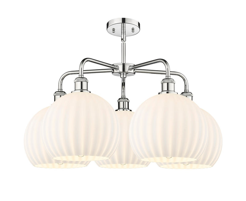 Innovations 516-5CR-PC-G1217-10WV LED Chandelier, Polished Chrome