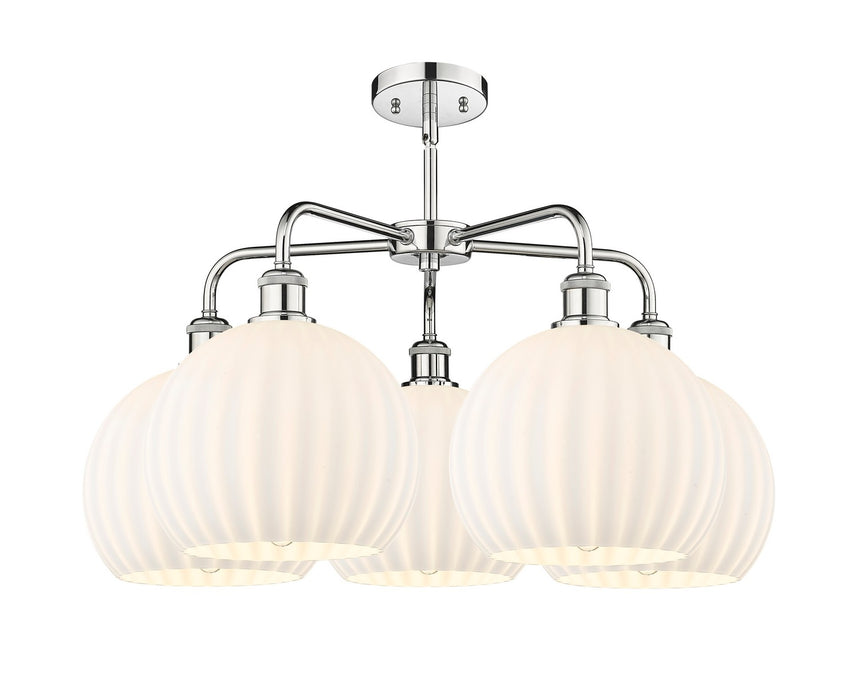 Innovations 516-5CR-PC-G1217-10WV LED Chandelier, Polished Chrome