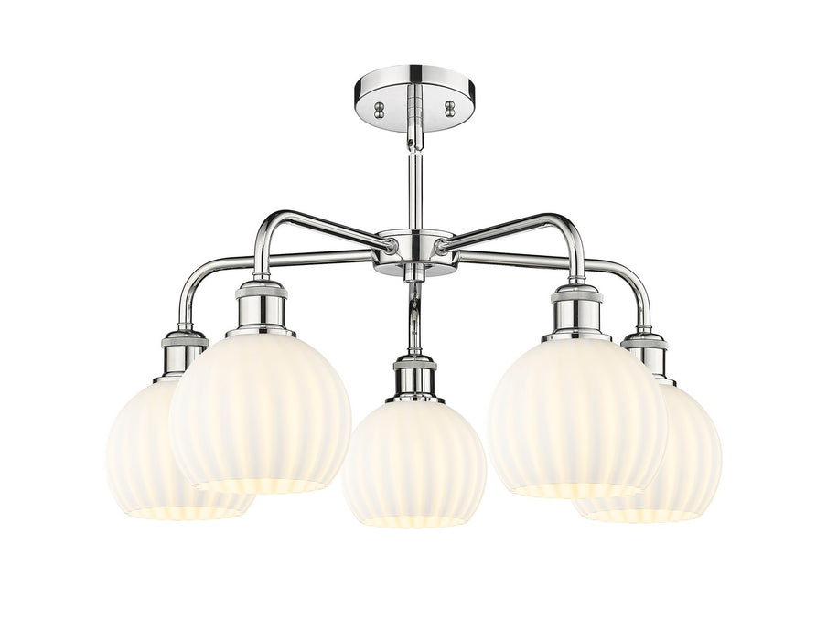 Innovations 516-5CR-PC-G1217-6WV LED Chandelier, Polished Chrome