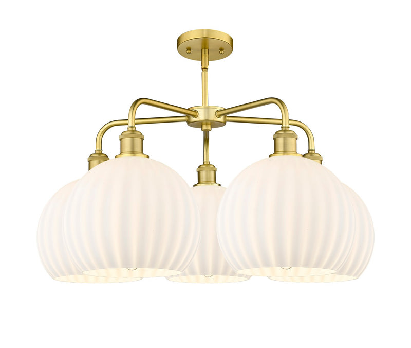 Innovations 516-5CR-SG-G1217-10WV LED Chandelier, Satin Gold