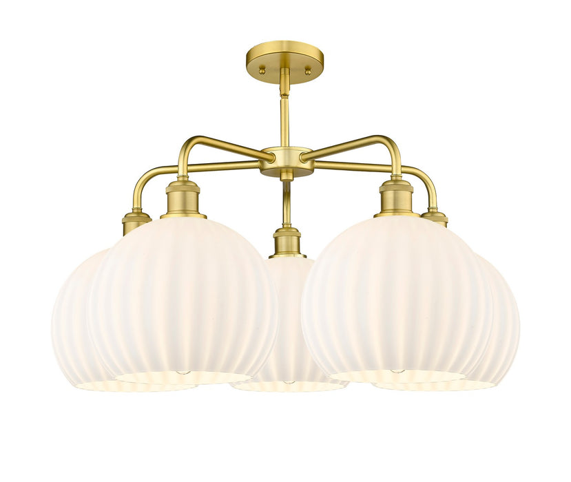 Innovations 516-5CR-SG-G1217-10WV LED Chandelier, Satin Gold