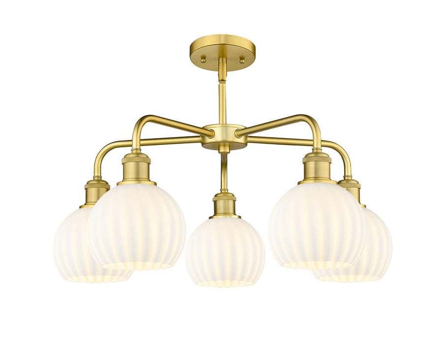 Innovations 516-5CR-SG-G1217-6WV LED Chandelier, Satin Gold