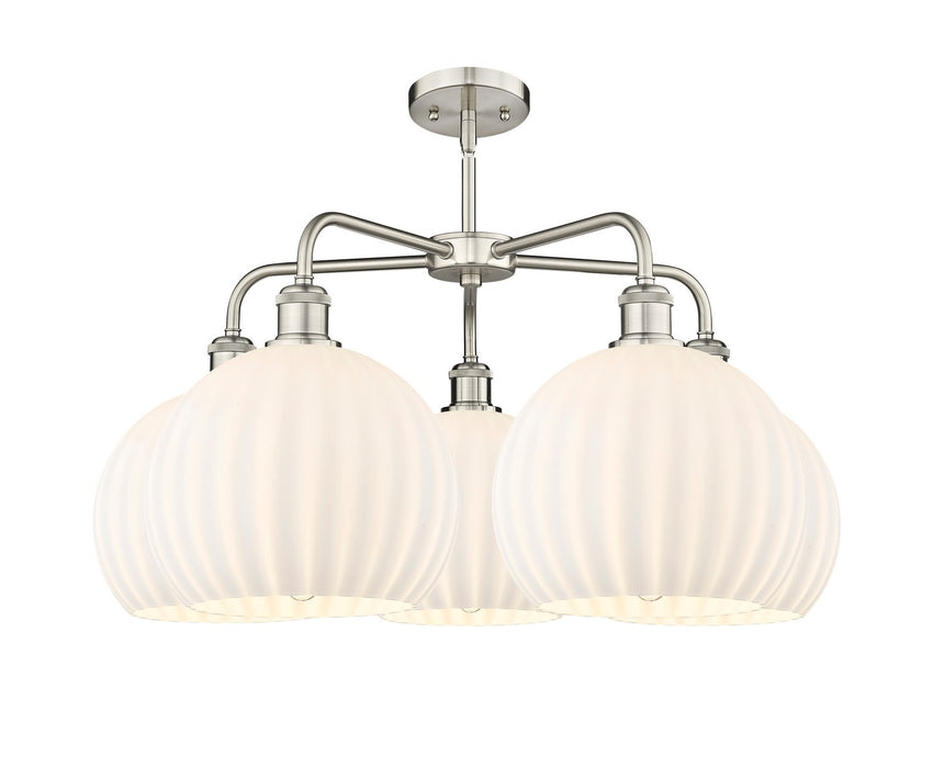 Innovations 516-5CR-SN-G1217-10WV LED Chandelier, Satin Nickel