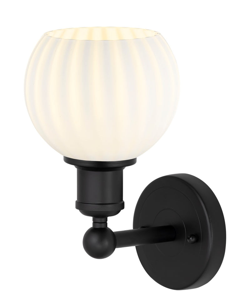 Innovations 616-1W-BK-G1217-6WV LED Wall Sconce, Matte Black