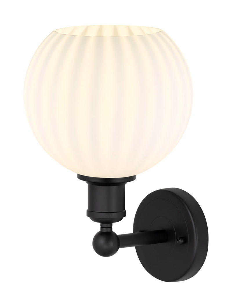 Innovations 616-1W-BK-G1217-8WV LED Wall Sconce, Matte Black