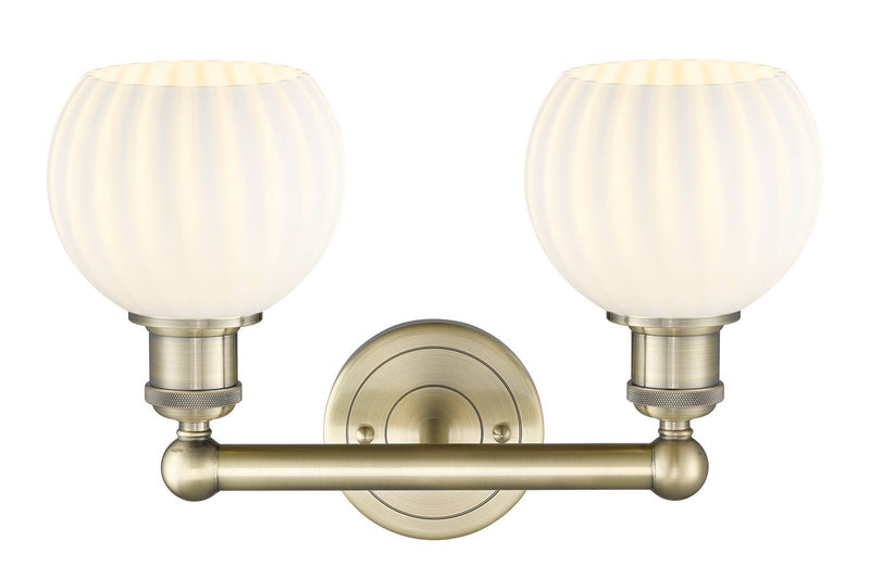 Innovations 616-2W-AB-G1217-6WV LED Bath Vanity, Antique Brass