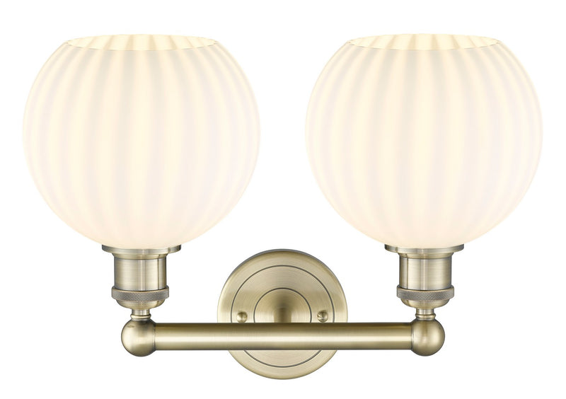 Innovations 616-2W-AB-G1217-8WV LED Bath Vanity, Antique Brass
