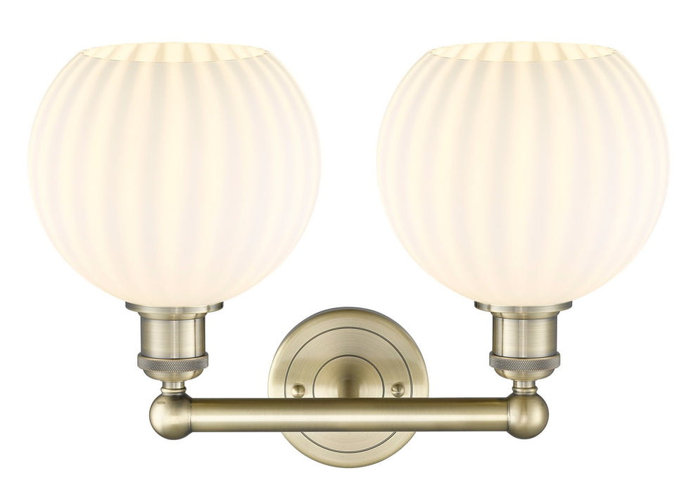 Innovations 616-2W-AB-G1217-8WV LED Bath Vanity, Antique Brass