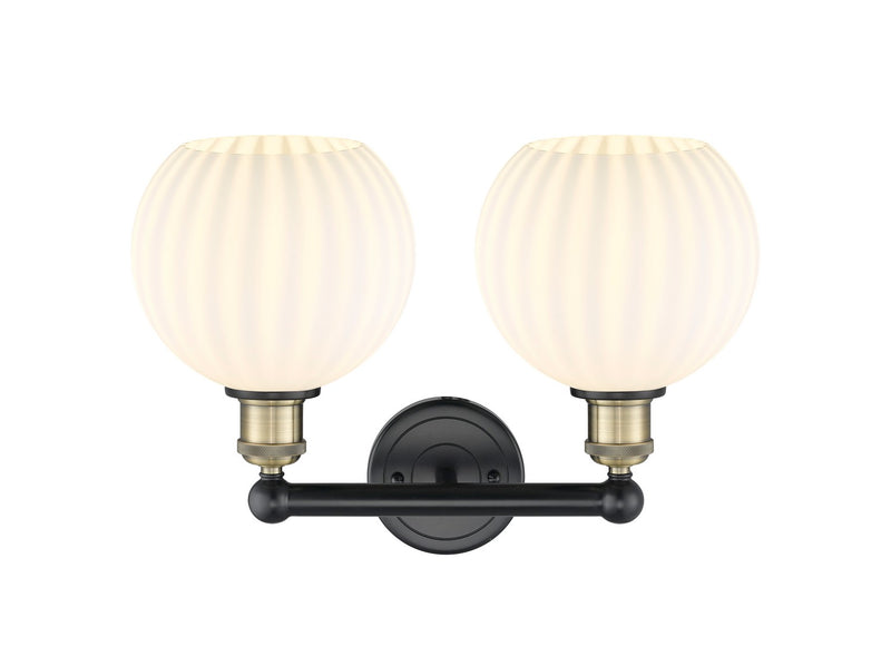 Innovations 616-2W-BAB-G1217-8WV LED Bath Vanity, Black Antique Brass