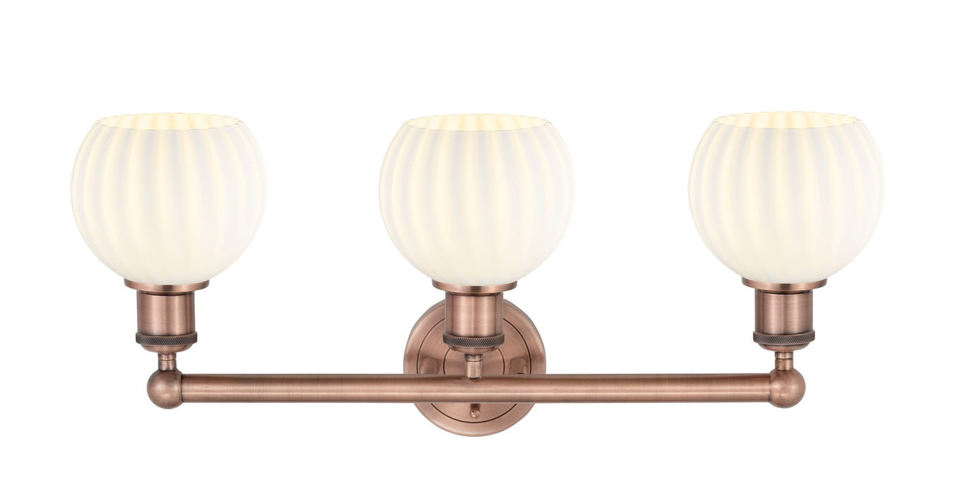 Innovations 616-3W-AC-G1217-6WV LED Bath Vanity, Antique Copper