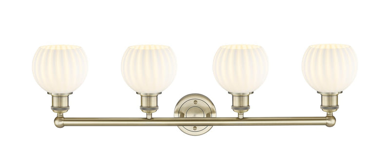 Innovations 616-4W-AB-G1217-6WV LED Bath Vanity, Antique Brass