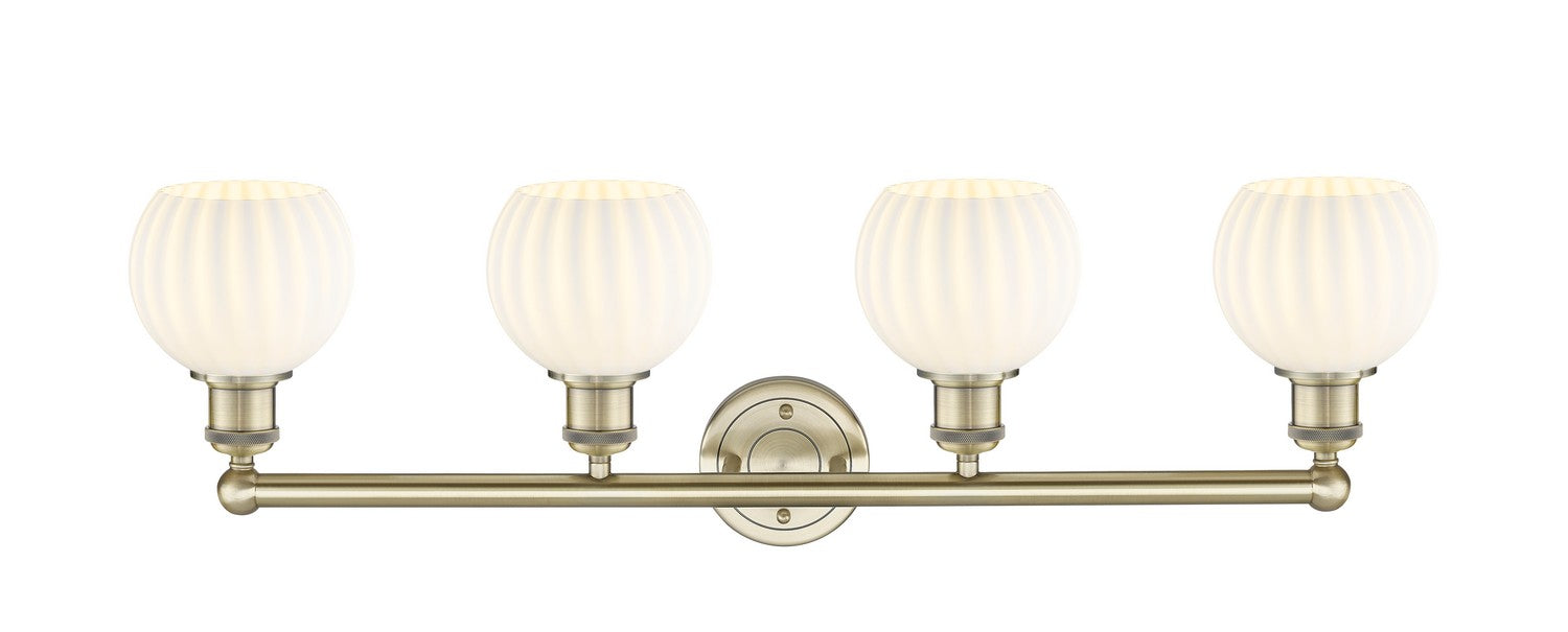 Innovations 616-4W-AB-G1217-6WV LED Bath Vanity, Antique Brass