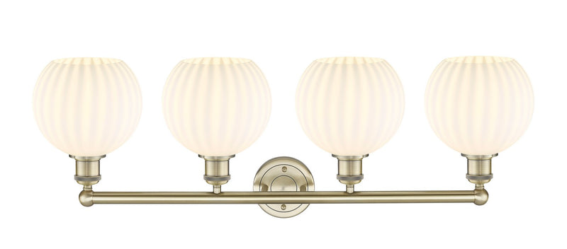 Innovations 616-4W-AB-G1217-8WV LED Bath Vanity, Antique Brass