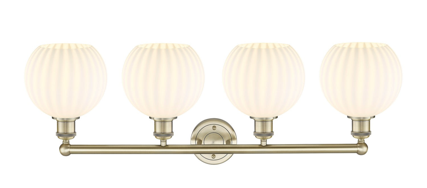 Innovations 616-4W-AB-G1217-8WV LED Bath Vanity, Antique Brass