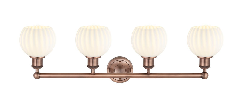 Innovations 616-4W-AC-G1217-6WV LED Bath Vanity, Antique Copper
