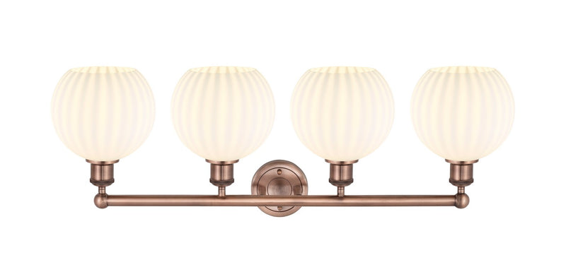 Innovations 616-4W-AC-G1217-8WV LED Bath Vanity, Antique Copper