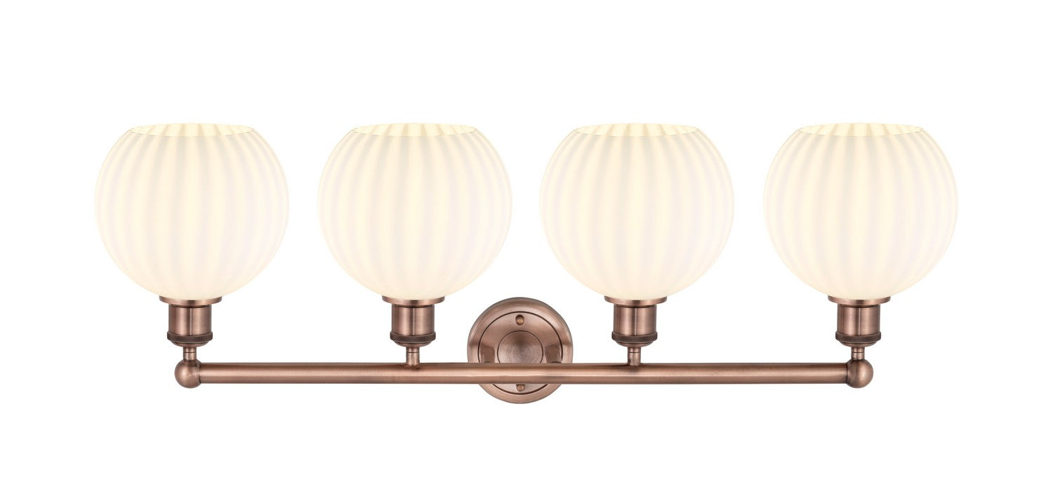 Innovations 616-4W-AC-G1217-8WV LED Bath Vanity, Antique Copper