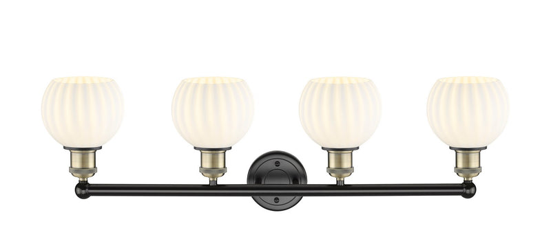 Innovations 616-4W-BAB-G1217-6WV LED Bath Vanity, Black Antique Brass
