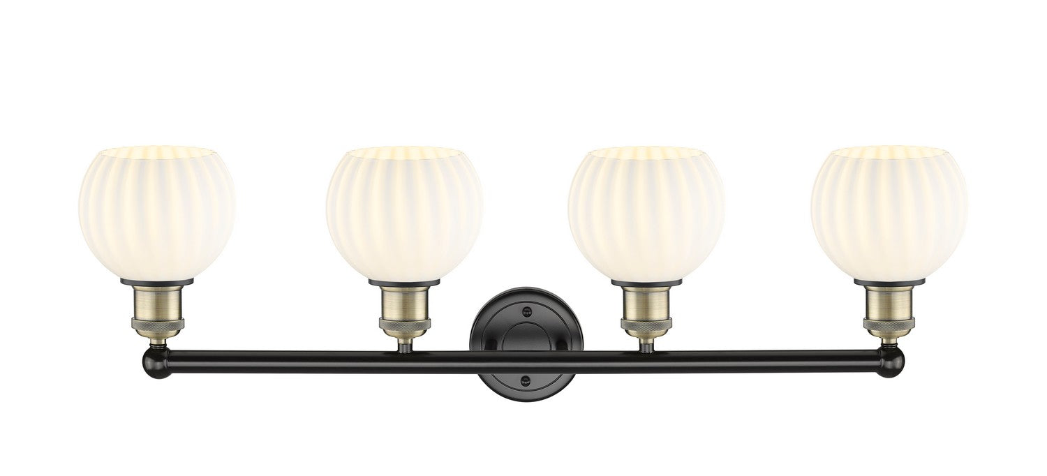 Innovations 616-4W-BAB-G1217-6WV LED Bath Vanity, Black Antique Brass