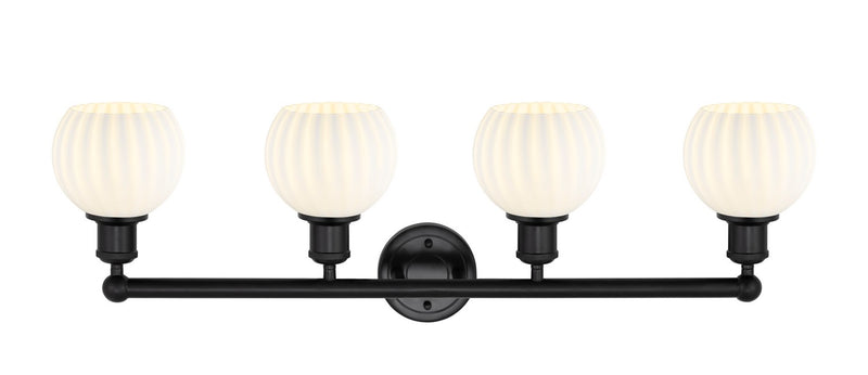 Innovations 616-4W-BK-G1217-6WV LED Bath Vanity, Matte Black