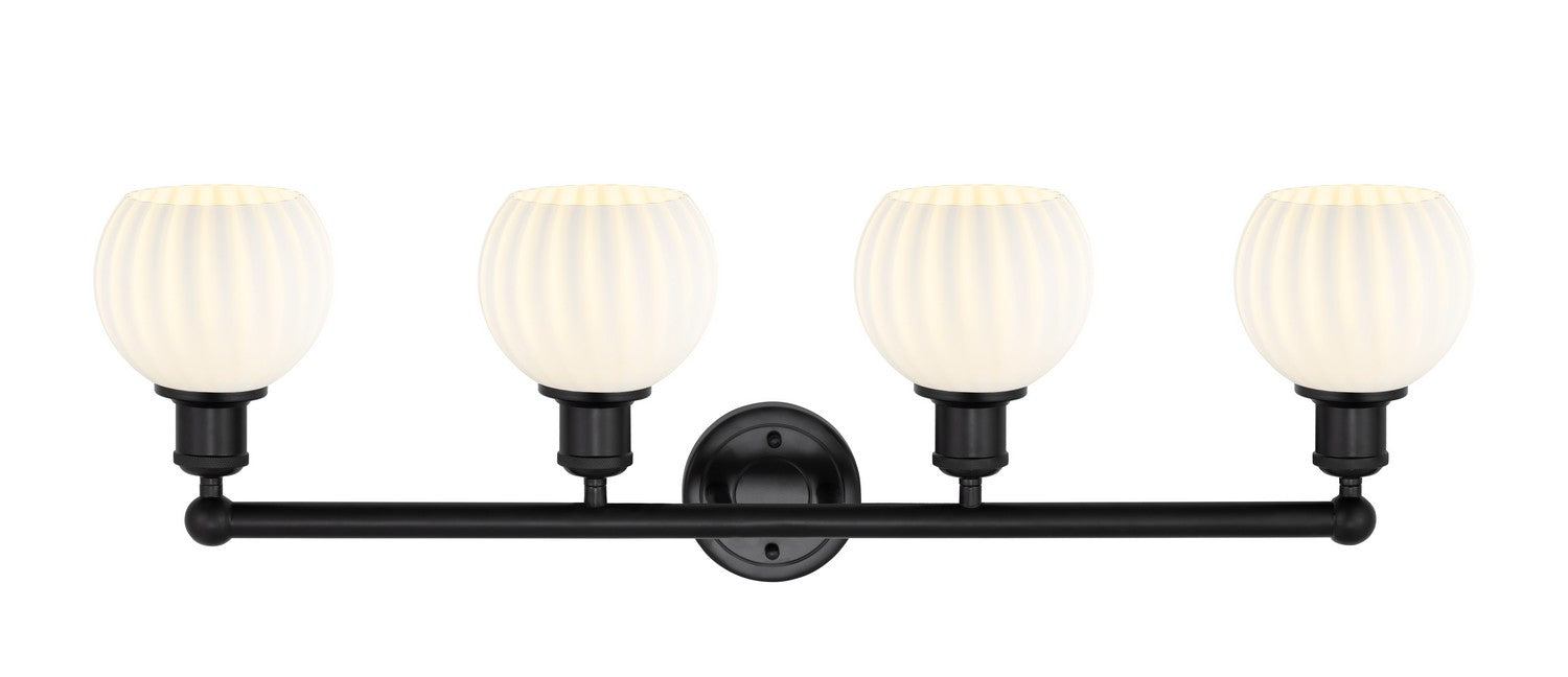 Innovations 616-4W-BK-G1217-6WV LED Bath Vanity, Matte Black