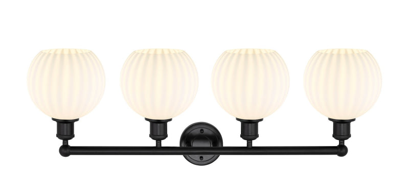Innovations 616-4W-BK-G1217-8WV LED Bath Vanity, Matte Black