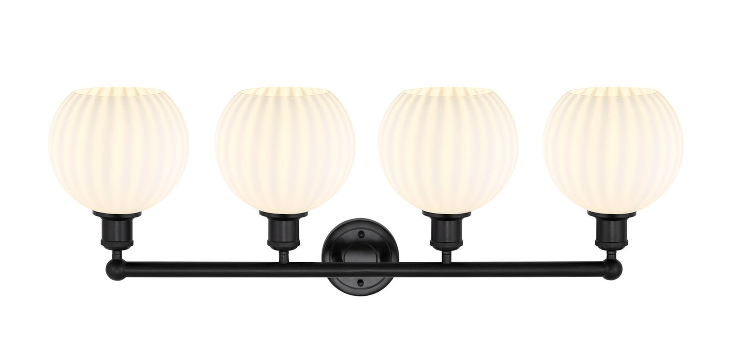 Innovations 616-4W-BK-G1217-8WV LED Bath Vanity, Matte Black