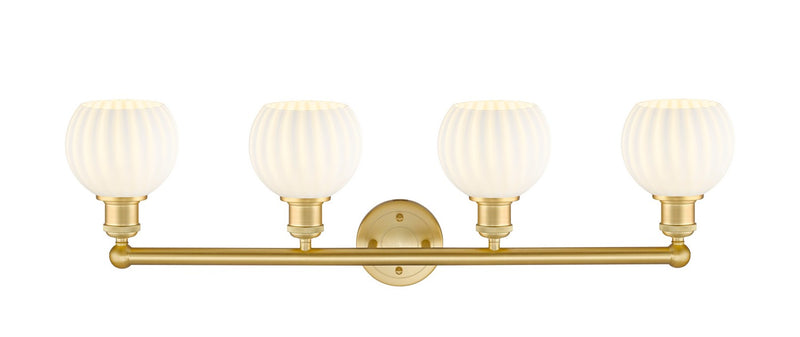 Innovations 616-4W-SG-G1217-6WV LED Bath Vanity, Satin Gold