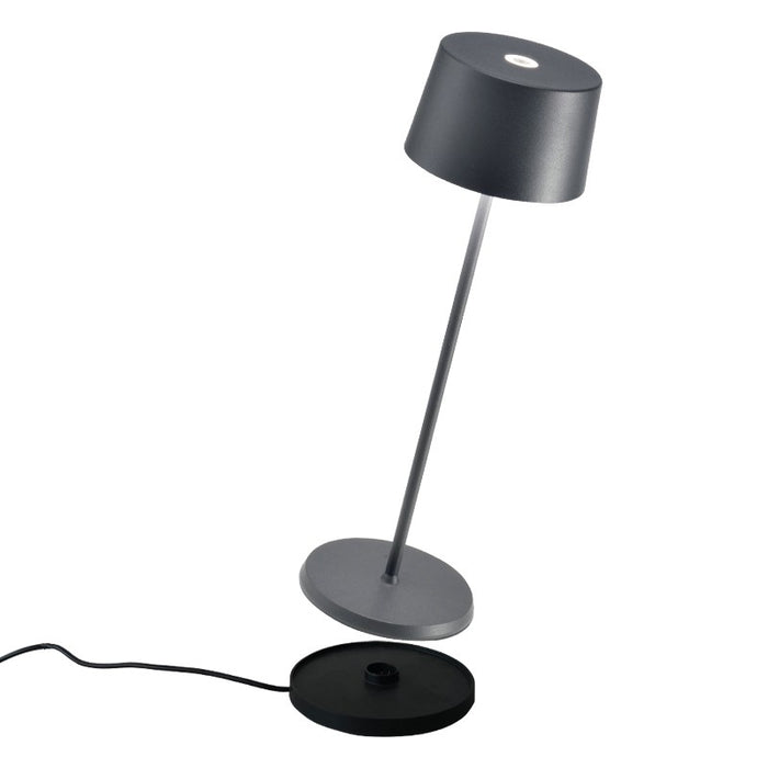 Zafferano LD0850N4 LED Table Lamp, Dark Grey