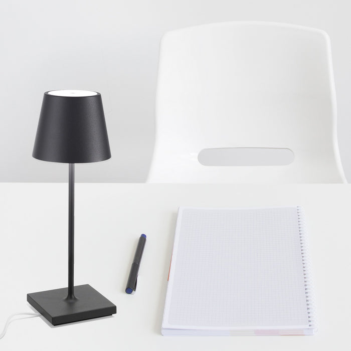 Zafferano LD0320N4 LED Table Lamp, Dark grey