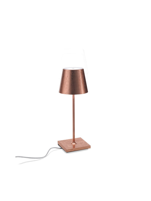 Zafferano LD0320RFR LED Table Lamp, Copper leaf
