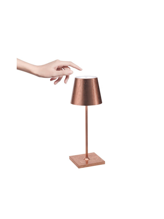 Zafferano LD0320RFR LED Table Lamp, Copper leaf
