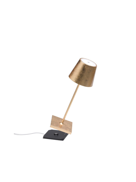 Zafferano LD0320BFO LED Table Lamp, Gold leaf