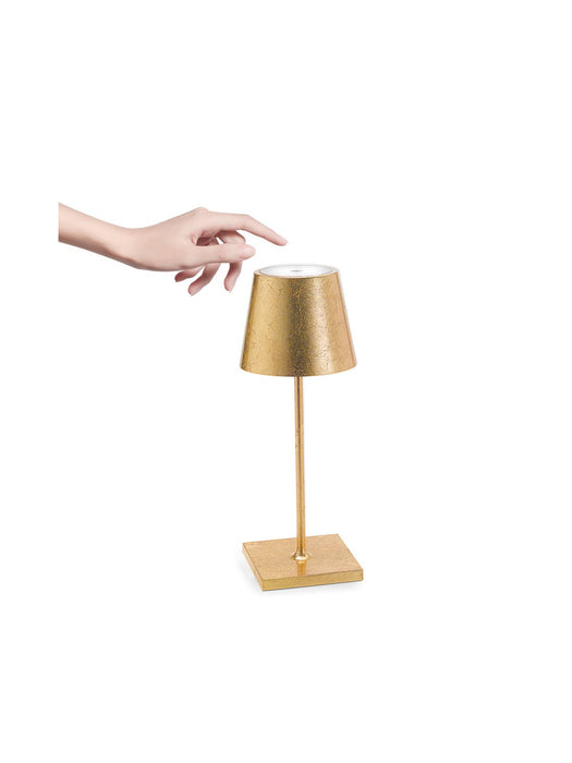 Zafferano LD0320BFO LED Table Lamp, Gold leaf