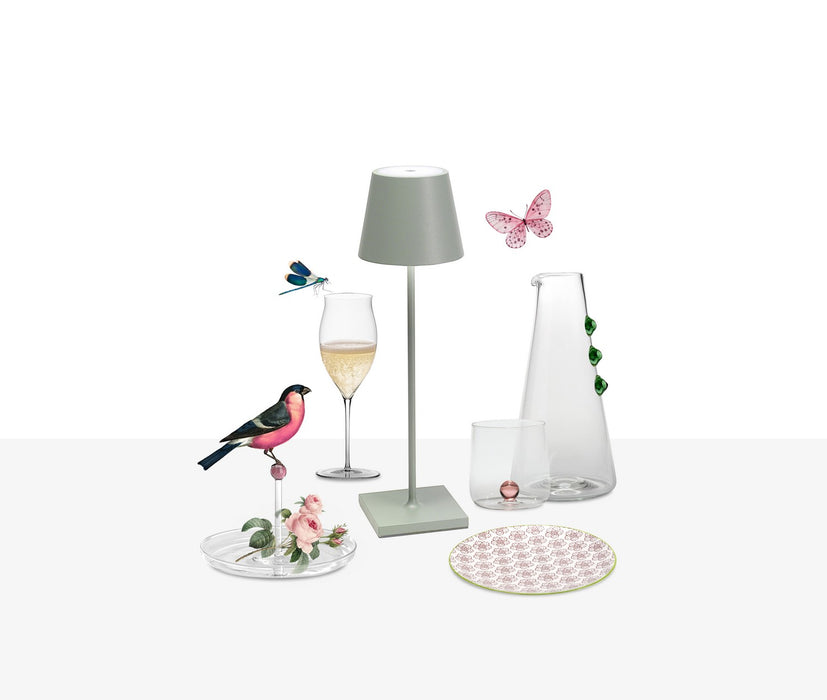 Zafferano LD0340G4 LED Table Lamp, Sage