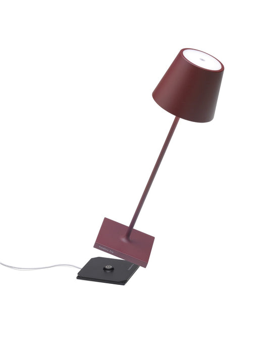 Zafferano LD0340X4 LED Table Lamp, Burgundy