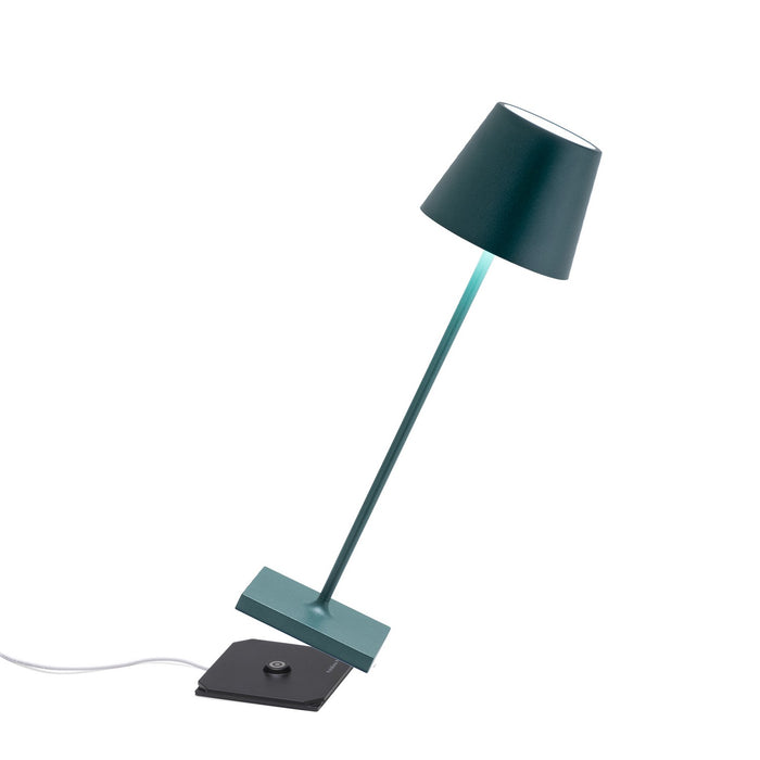 Zafferano LD0340M4 LED Table Lamp, Dark Green