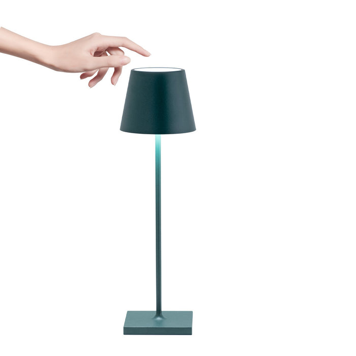 Zafferano LD0340M4 LED Table Lamp, Dark Green